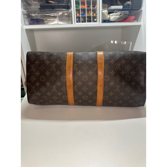 Louis Vuitton Monogram Canvas Keepall 55 Brown Travel Bag - Picture 13 of 16